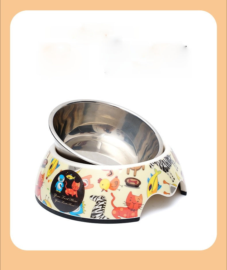 Melamine Cartoon Animals Dogs&Cats Food Bowl