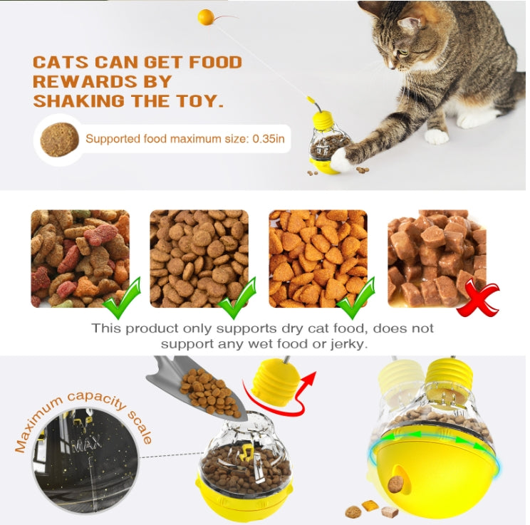 Light bulb tumbler cat teasing stick