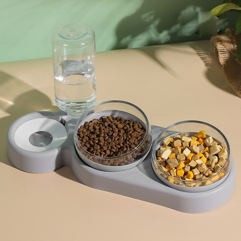PG-0342 3-in-1 bowl Multifunctional tableware pet supplies Automatic water dispenser pet bowl