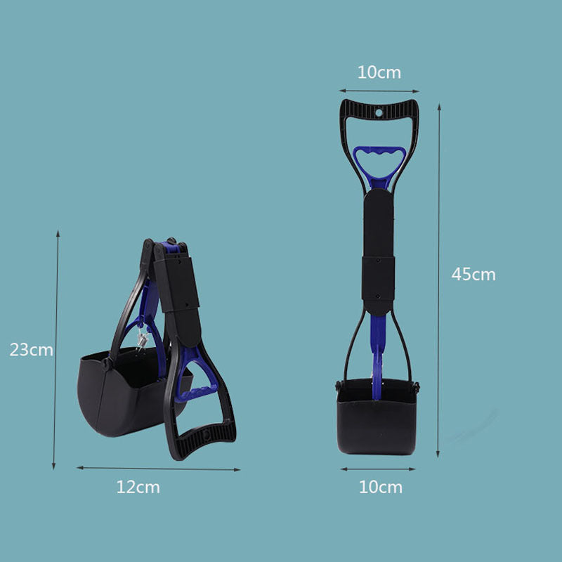 PG-0272 Non-Breakable Pet Pooper Scooper for Dogs and Cats with Long Handle High Strength Material and Durable Spring for Easy Grass and Gravel Pick Up