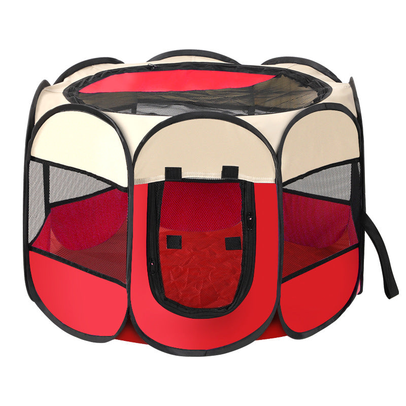 PG-0211 Portable Pet Playpen, Dog Playpen Foldable Pet Exercise Pen Tents Dog Kennel House Playground for Puppy Dog Yorkie Cat Bunny Indoor Outdoor Travel Camping Use