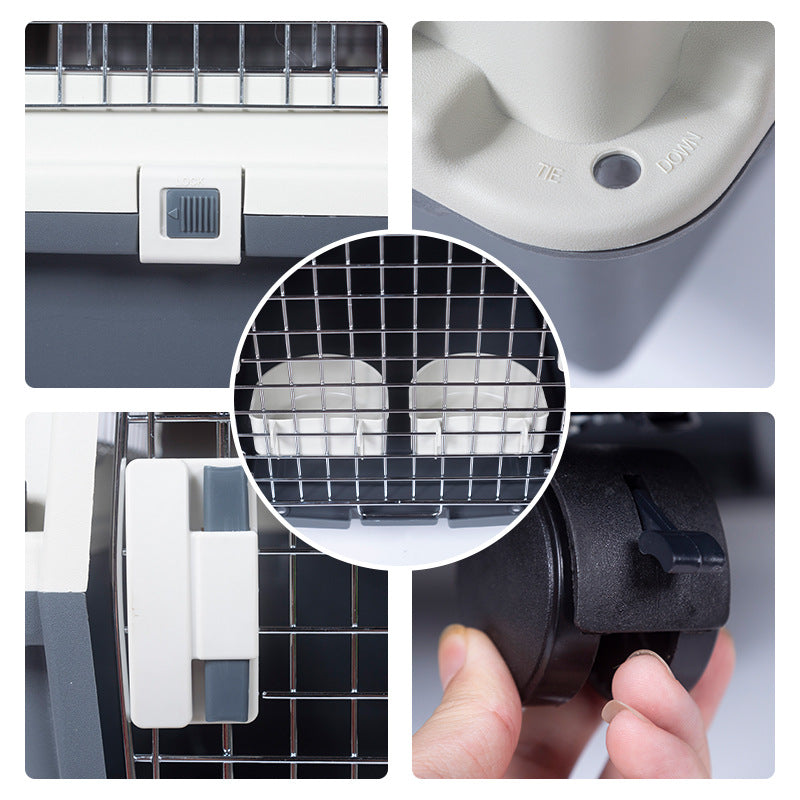 PG-0485 Portable plastic pet carrier Small and medium-sized pets out of the consignment air carrier detachable cat pet air carrier