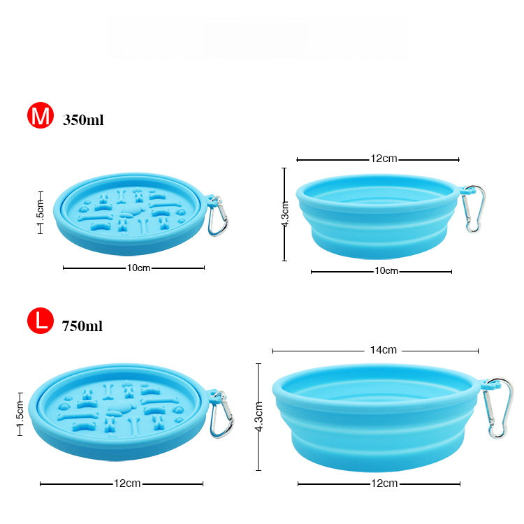 Dog Bowl Pet Collapsible Bowls,Collapsible Dog Water Bowls for Cats Dogs, Portable Pet Feeding Watering Dish for Walking Parking Traveling