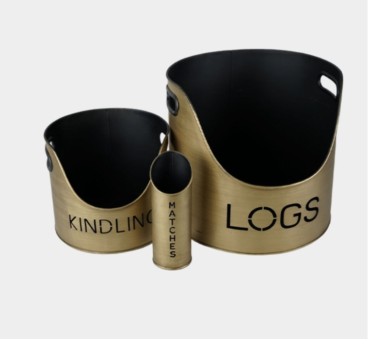 PG-0216 European home round carbon barrel Household iron fireplace tools Fireplace accessories matte black tin wood barrel carbon barrel