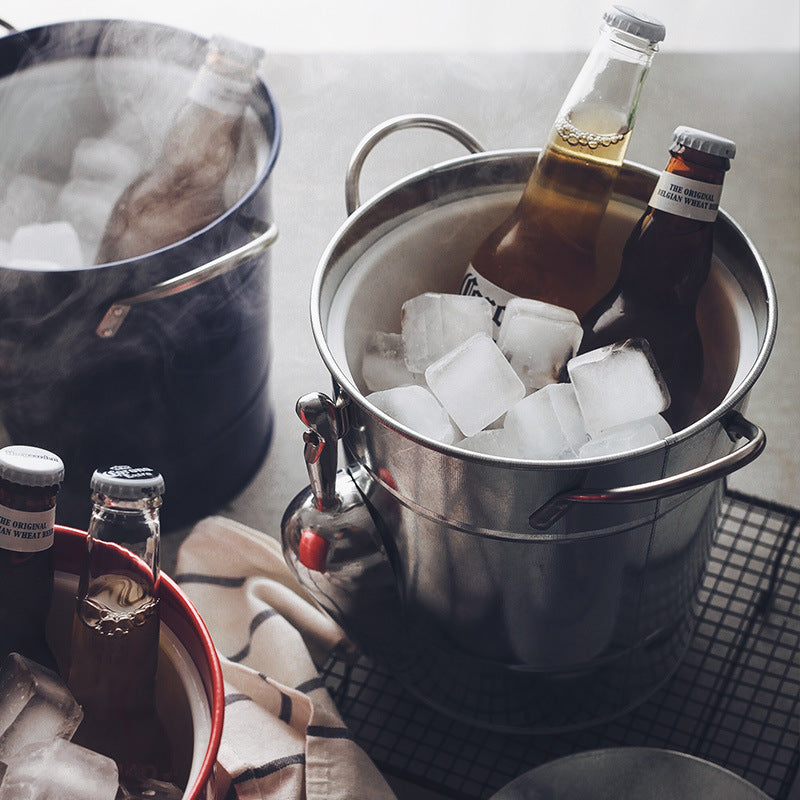 PG-0225 Ice Bucket for Cocktail Bar,Ice Buckets for Parties,Insulated Ice Buckets with Lid and Scoop,Party Beverage Tub for Home Kitchen Outdoor