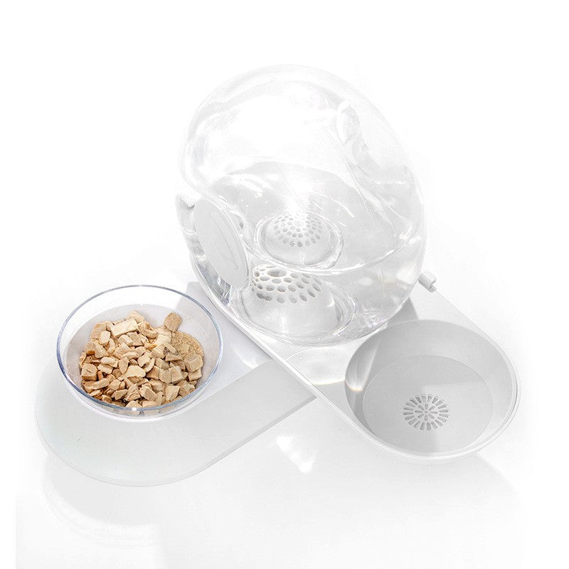 Pet feeding and drinking all-in-one machine Unplugged feeder Large capacity water dispenser Cat supplies