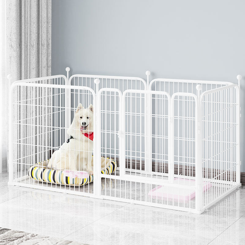 PG-0210 Dog Playpen Indoor Outdoor 8 Panels, Dog Pen for Medium/Small Dogs Puppies Cats Metal Heavy Duty Dog Fence Portable Foldable for RV Camping Play Yard