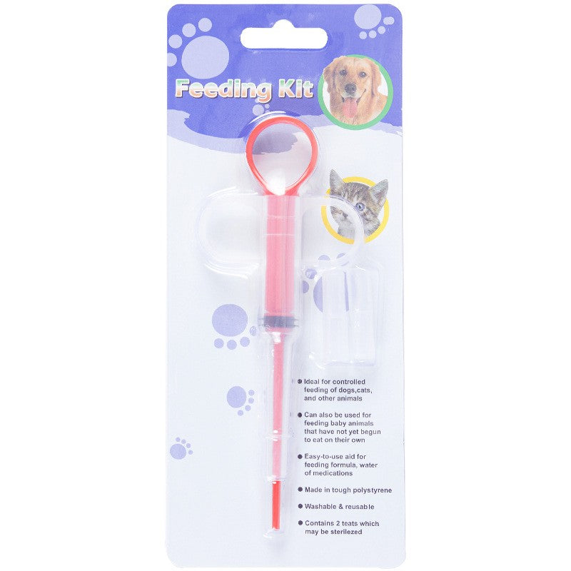 PG-0505 Pet Medicine Feeder, Silicone Syringe Cat Dog Puppy Pill Dispenser Suit