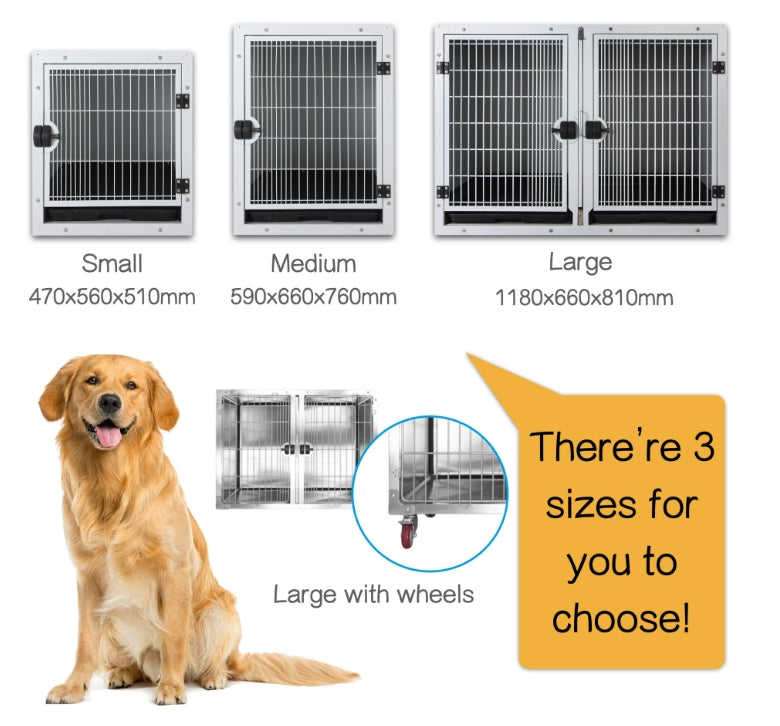 PG-0466 Single small cage stainless steel dog boarding cage Pet show cage Hospital cage