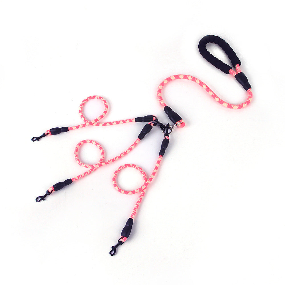 PG-0205 Comfortable multiterm Dog Leash with Reflective,360 Swivel No Tangle Five Dog Training Leash,for Multiple Large Medium Small Dogs