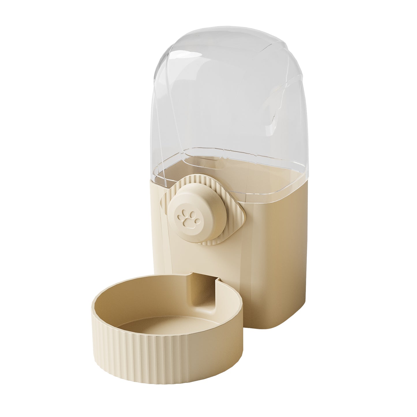 PG-0329 Automatic Dog Cat Water Dispenser Gravity Waterer with Pet Food Bowl