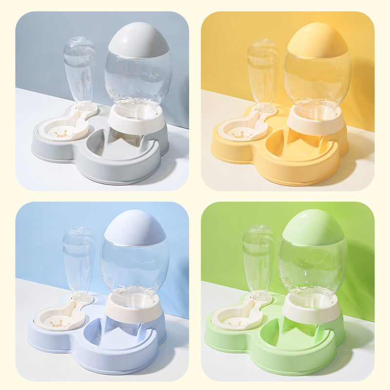 PG-0332 2 in 1 Gravity Refill Easily Dog Food and Water Bowl Set