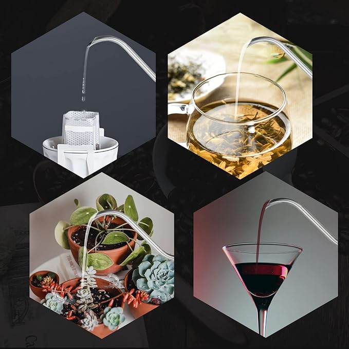 PG-0163 Pour Over Kettle Gooseneck Spout Coffee Tea Pot Hanging Ear Hand Blunt Long Narrow Drip Cup for Coffee Maker Carafe, Camping Coffee Pot for Travel Outdoor