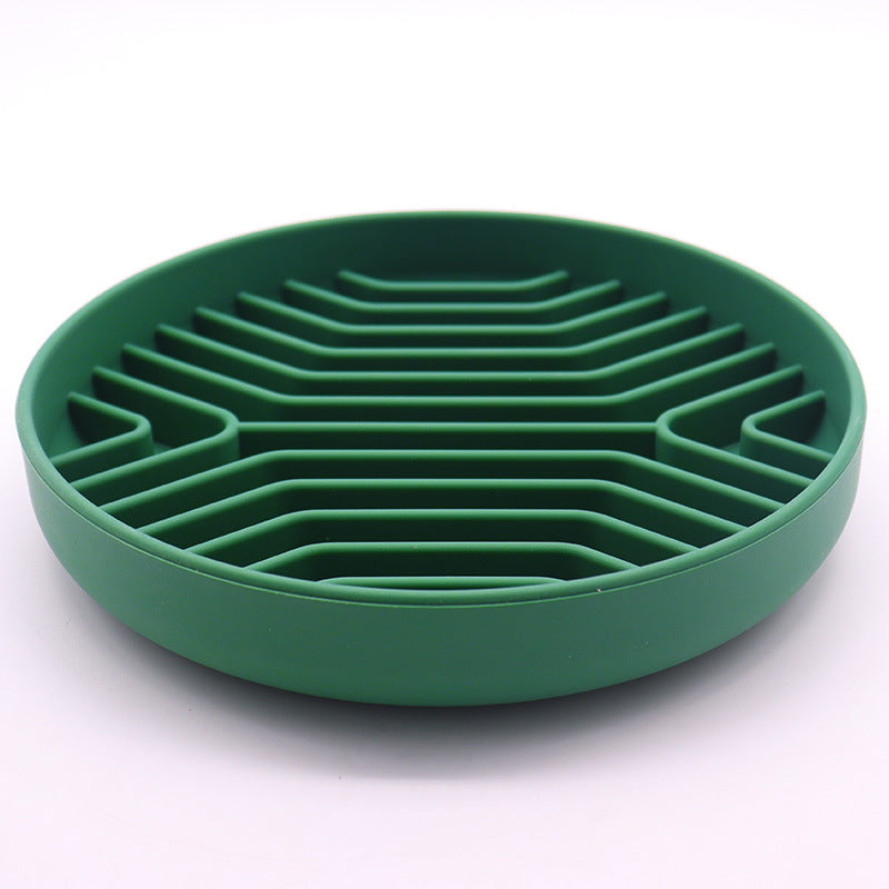 PG-0314 Slow Feeder Dog Bowl: The Slowdown Bowl is A Modern, Silicone Puzzle Bowl & Lick Mat. Slow Eating, Stop Gulping, Take It Easy. Dishwasher Safe