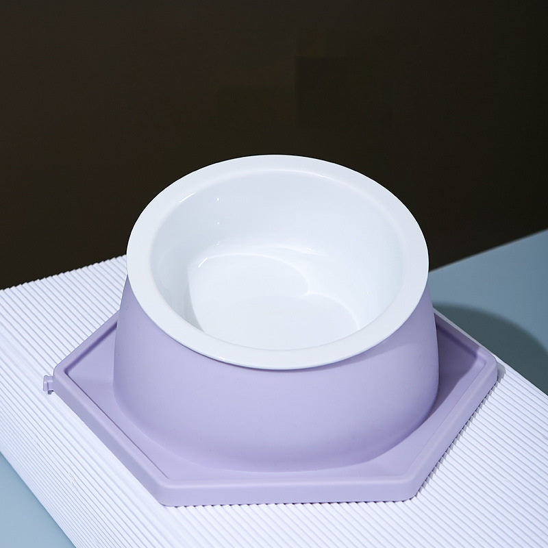 PG-0334 Round Raised pet Bowl Tilted 15° Slanted Dog Bowls Tilted Cat Food Bowls