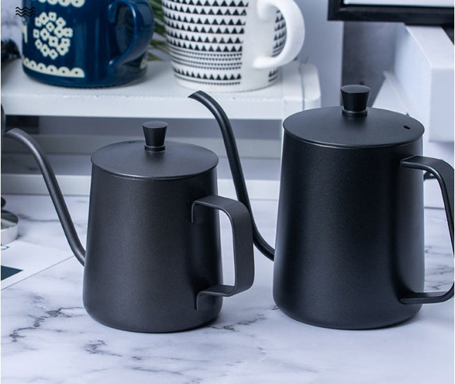 PG-0164 Pour Over Kettle Gooseneck Spout Coffee Tea Pot Hanging Ear Hand Blunt Long Narrow Drip Cup for Coffee Maker Carafe, Camping Coffee Pot for Travel Outdoor
