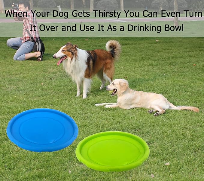 PG-0352 Dog Soft Rubber Interactive Flying Disc Dog Toy for Small Large Dogs