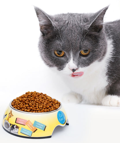 Tigela de comida para cães de família de gatos de plástico melamina 