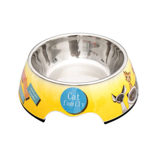 Melamine Plastic Cat Family Dog Food Bowl