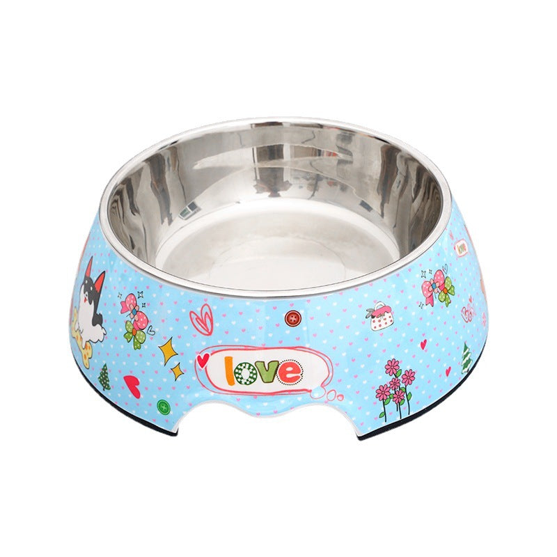 Melamine Plastic Lovely Puppy Dog Food Bowl