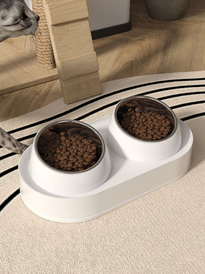 PG-0340    Stainless Steel Food and Water Bowl, Non-Skid & Non-Spill Dog Dish