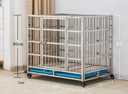 PG-0436   105  Veterinary Stainless Steel Dog Kennel Cages Equipment Animal Cages