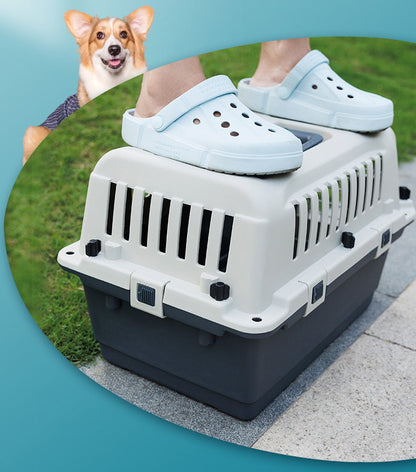 PG-0485  Portable plastic pet carrier Small and medium-sized pets out of the consignment air carrier detachable cat pet air carrier