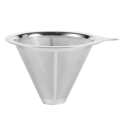 PG-0169  Pour Over Coffee Dripper,Reusable Coffee Filter,Slow Drip Paperless Stainless Steel Cone Coffee Coffee Maker,Easy to Use and Clean