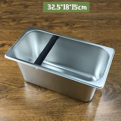 PG-0127 Coffee Knock Box,Espresso Dump Bin,Coffee Bin,Stainless Steel Espresso Knock Box Built-in Container