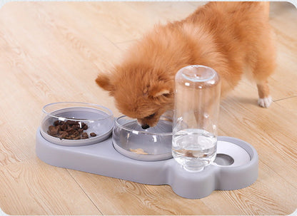 PG-0342    3-in-1 bowl Multifunctional tableware pet supplies Automatic water dispenser pet bowl