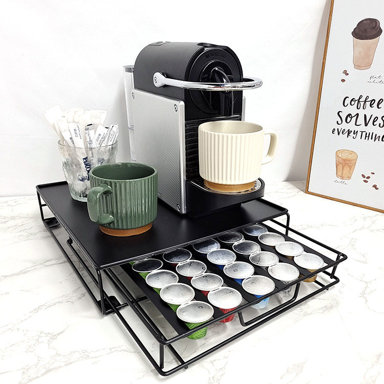 PG-0172 Nespresso Vertuoline Cápsula Gaveta de armazenamento Vertuo Suporte de café Metal Vários sabores Vagens Organizador 40 unidades de capacidade 