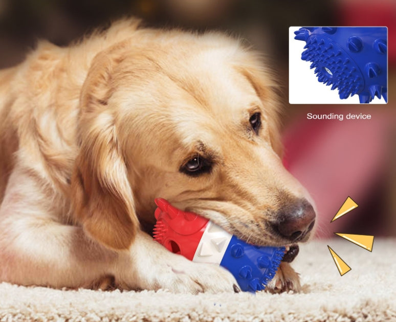 puppy teething stick makes a squeaky dog toy leaky ball