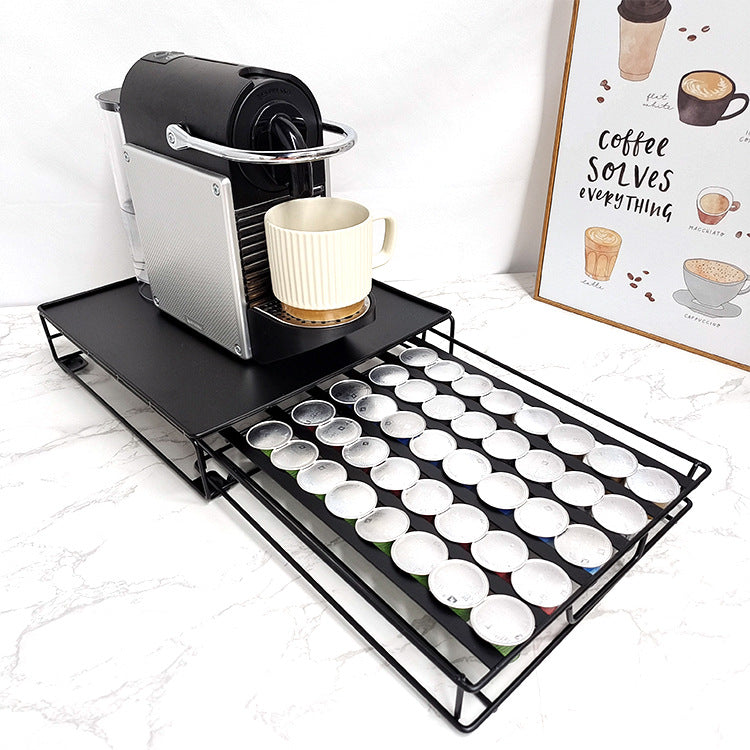 PG-0172 Nespresso Vertuoline Cápsula Gaveta de armazenamento Vertuo Suporte de café Metal Vários sabores Vagens Organizador 40 unidades de capacidade 