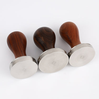 PG-0137 Espresso Press Tamper- Espresso Hand Tamper with Stainless Steel Base and Chacate Preto Wood Handle