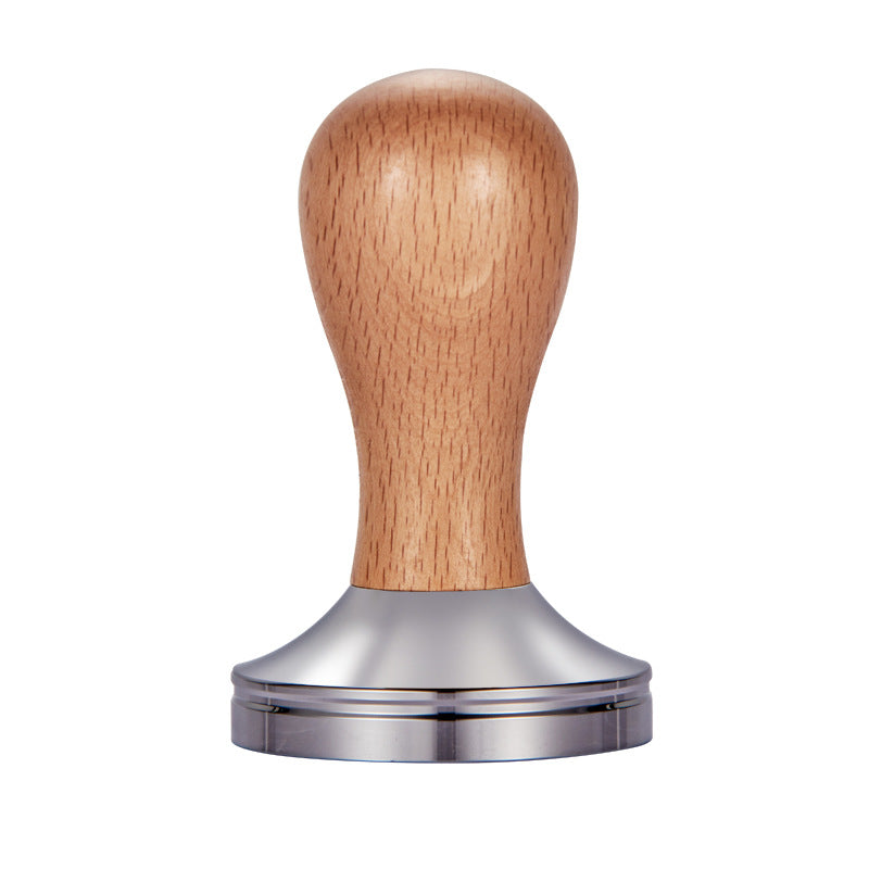 PG-0138 Prensa Espresso Tamper- Espresso Hand Tamper com Base de Aço Inoxidável e Cabo de Madeira Chacate Preto