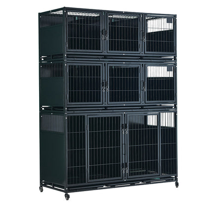 PG-0373    Three cages & eight rooms Pet boarding cage Hospital dog cage Breeding cage Show cage pet large, medium and small dogs Multi-layer dog cage isolation