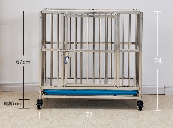 PG-0443   78  Veterinary Stainless Steel Dog Kennel Cages Equipment Animal Cages