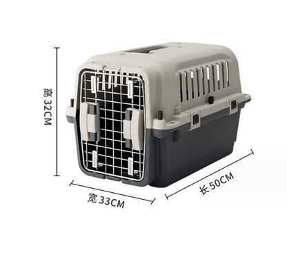 PG-0487   Pet carrier with Wire window large capacity large check box Portable carrier for cats and dogs