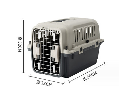 PG-0486   Pet carrier with Plastic window large capacity large check box Portable carrier for cats and dogs