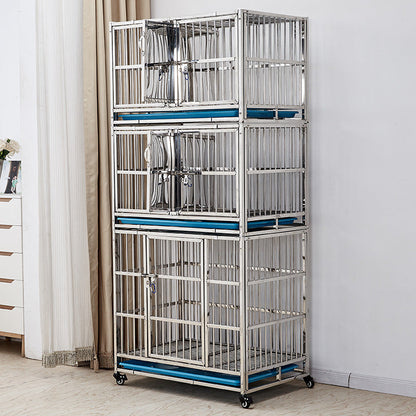 PG-0371    95 Three cages & five rooms Stainless steel dog cage Mother cage Hospital cage combination cage isolation cage Foster cage Display cage Pet store foster cage