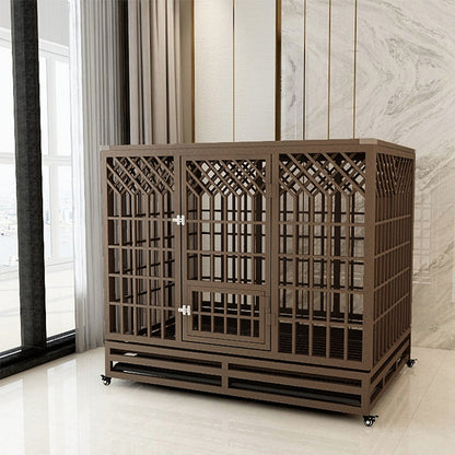 PG-0471   Dog cage Series Large dog /small dog square kennel with toilet indoor pet cage