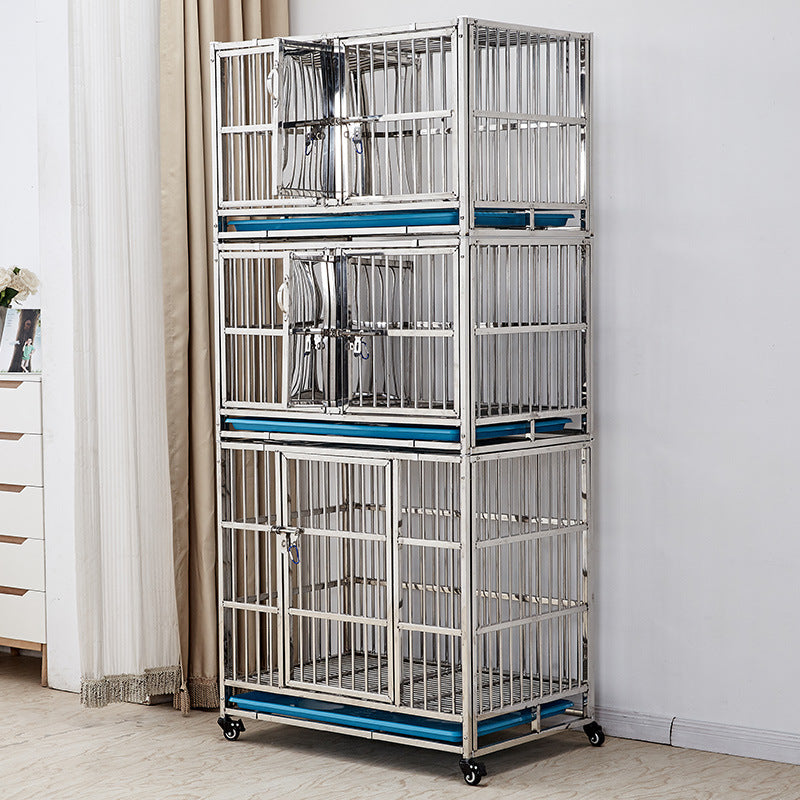 PG-0368    95 Single cage&two rooms Stainless steel dog cage Mother cage Hospital cage combination cage isolation cage Foster cage Display cage Pet store foster cage