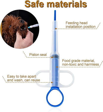 PG-0505   Pet Medicine Feeder, Silicone Syringe Cat Dog Puppy Pill Dispenser Suit