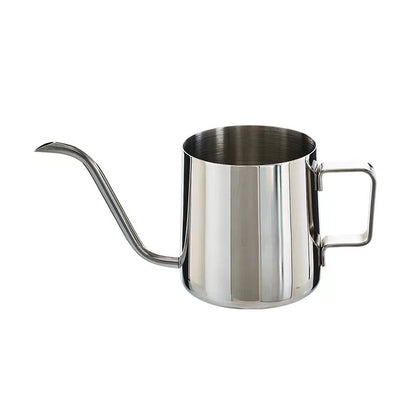 PG-0163 Despeje sobre chaleira bico de pescoço de ganso bule de chá de café pendurado na orelha mão sem corte copo de gotejamento longo e estreito para cafeteira jarra, cafeteira de acampamento para viagens ao ar livre