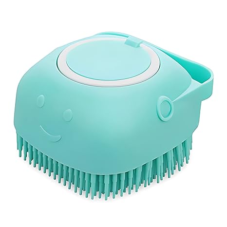 PG-0277 Escova de Banho para Cães e Gatos Pente de Borracha de Silicone Escova de Limpeza para Cachorros de Silicone Escova de Massagem para Peles de Cabelo Escova de Limpeza Dispensador de Shampoo Suave 