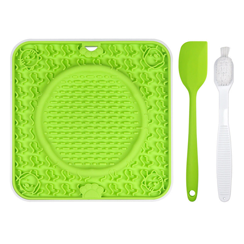 PG-0300  Large suction cup pet bite resistant Slow food mat Licking mat Silicone slow food mat Cat and dog placemat dog licking plate placemat