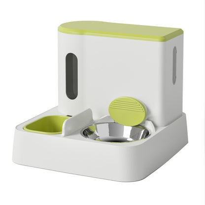 PG-0321 Dispensador de comida e água para gatos por gravidade Alimentador automático para cães Waterer 2 em 1 Conjunto automático de comida para animais de estimação e tigela de água com alimentação automática para gatinhos 