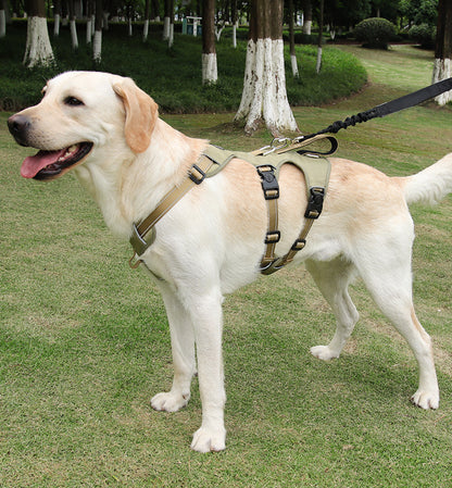 PG-0191 Alça de impacto à prova de explosão atualizada, alça de peito para trás, corda grande para cães, arnês de peito para animais de estimação reflexivo 