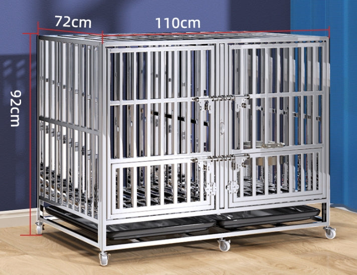 PG-0359   Stackable Dog Crates with Divider-Heavy Duty Dog Kennels and Crates