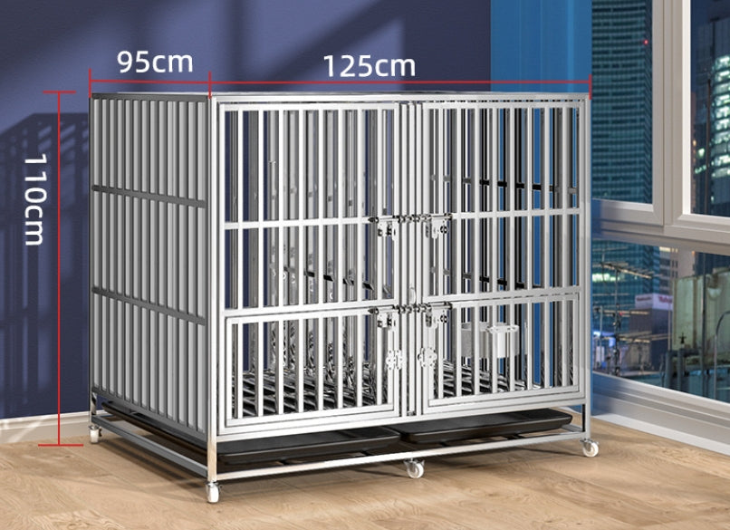 Stackable Kennels PG-0359 Stackable Dog Crates with Divider-Heavy Duty Dog Kennels and C ...